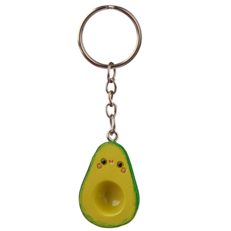 Kawaii avocado set 2 sleutelhangers