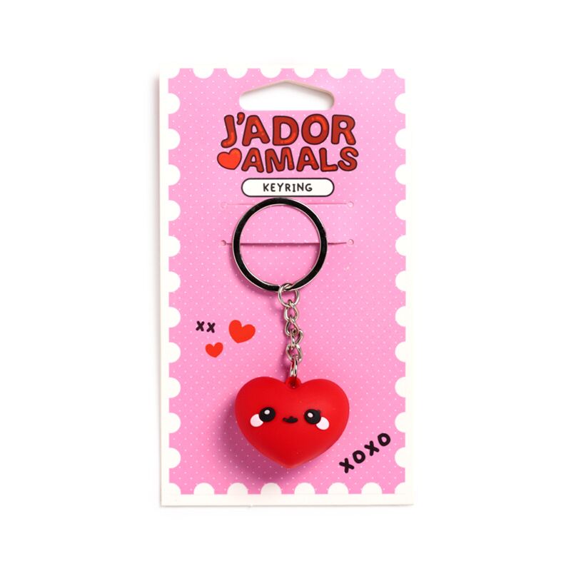 J'adoramals hart 3d pvc sleutelhanger