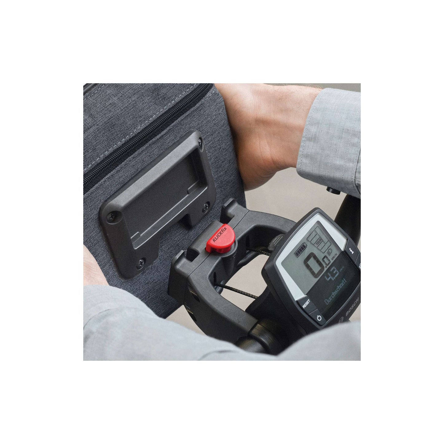 Klickfix stuurtas aventour compact city 3l grijs