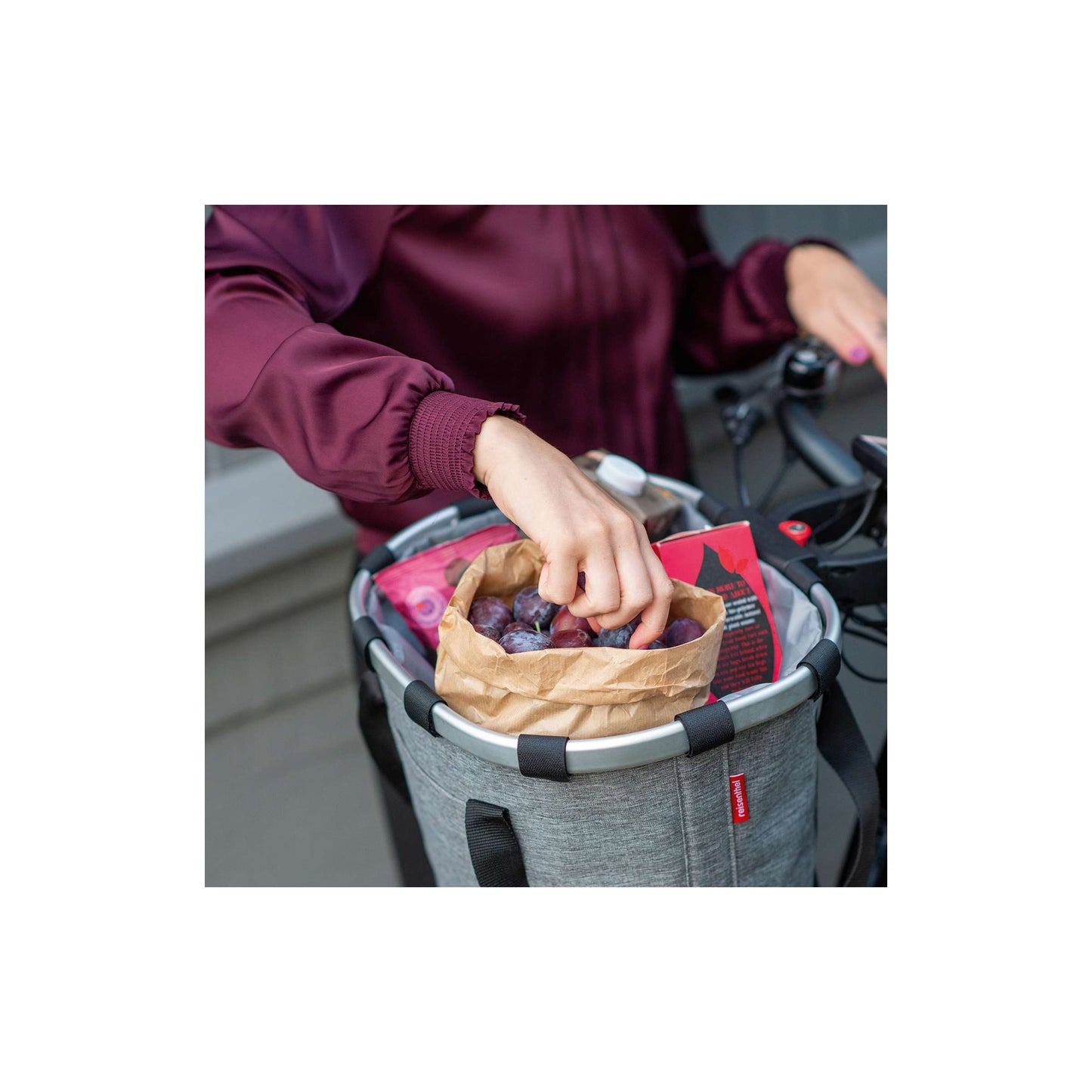 Klickfix rixen kaul shoppertas bikebasket shop.bag r k bikebasket twist sliver