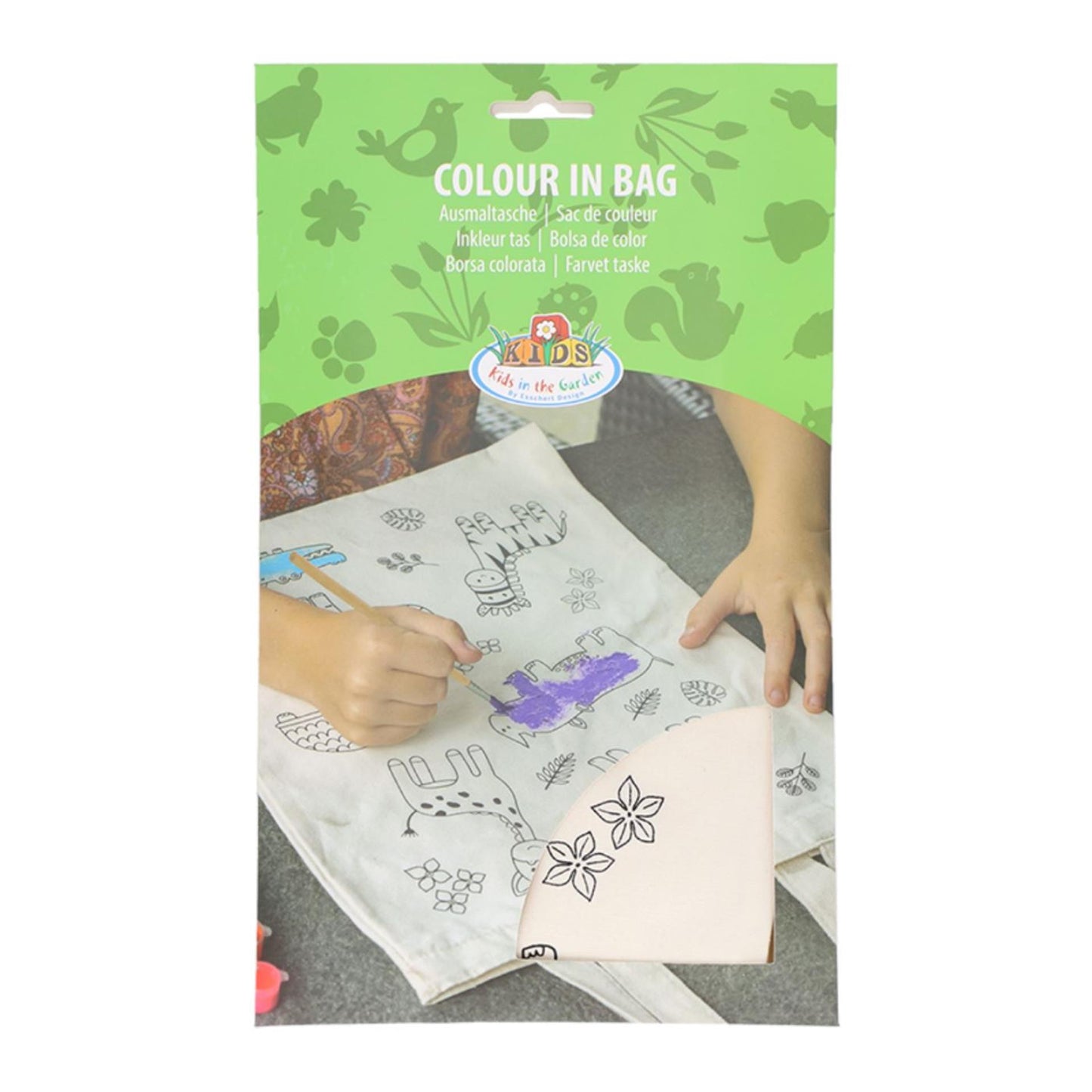 Esschert design inkleurtas jungle 29x36,5cm inclusief verf en penseel