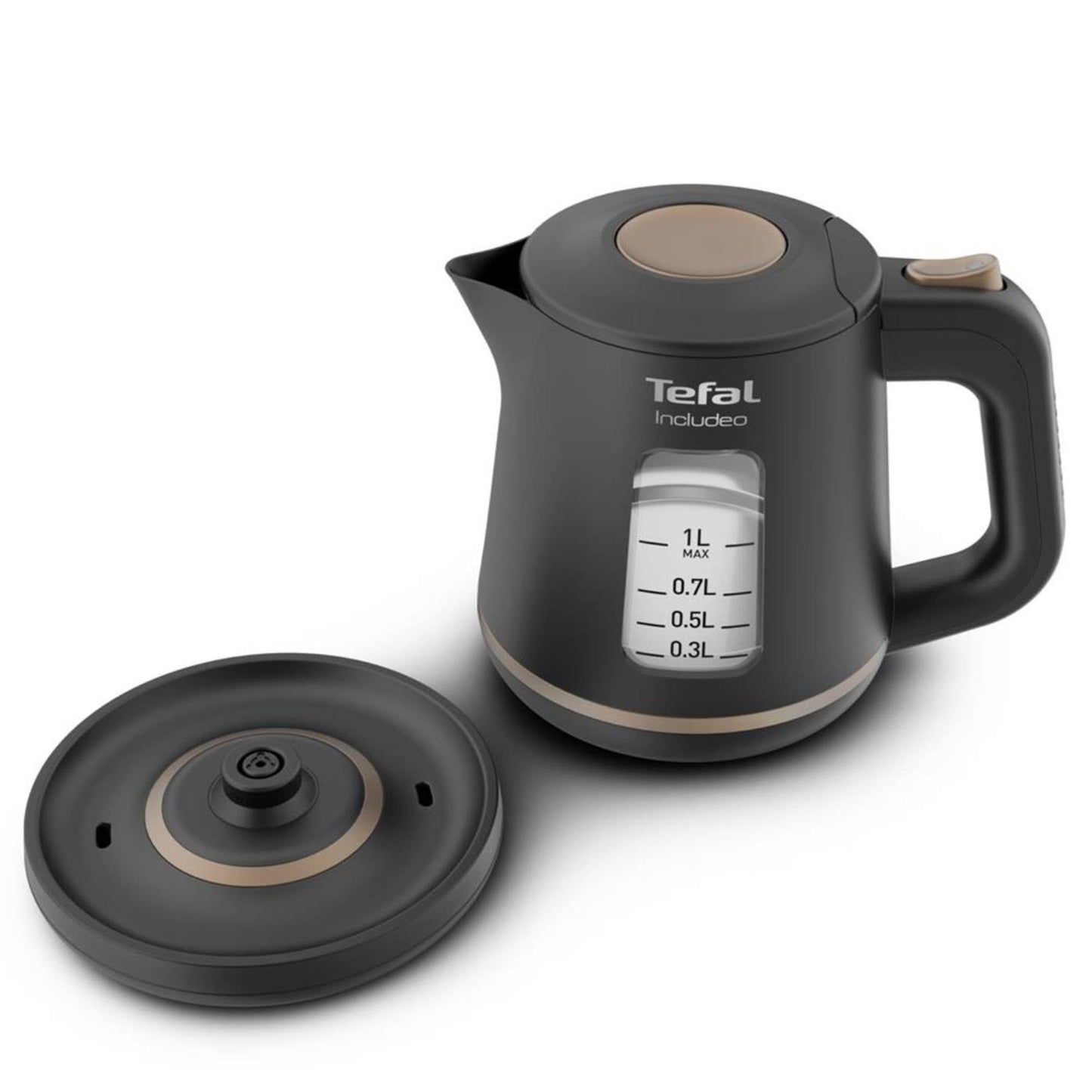 Tefal includeo waterkoker 1 liter 2400w draadloos zwart