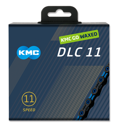 Kmc ketting dlc11 black blue 118s waxed
