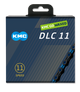 Kmc chain dlc 11 118l box waxed 11-speed black blue