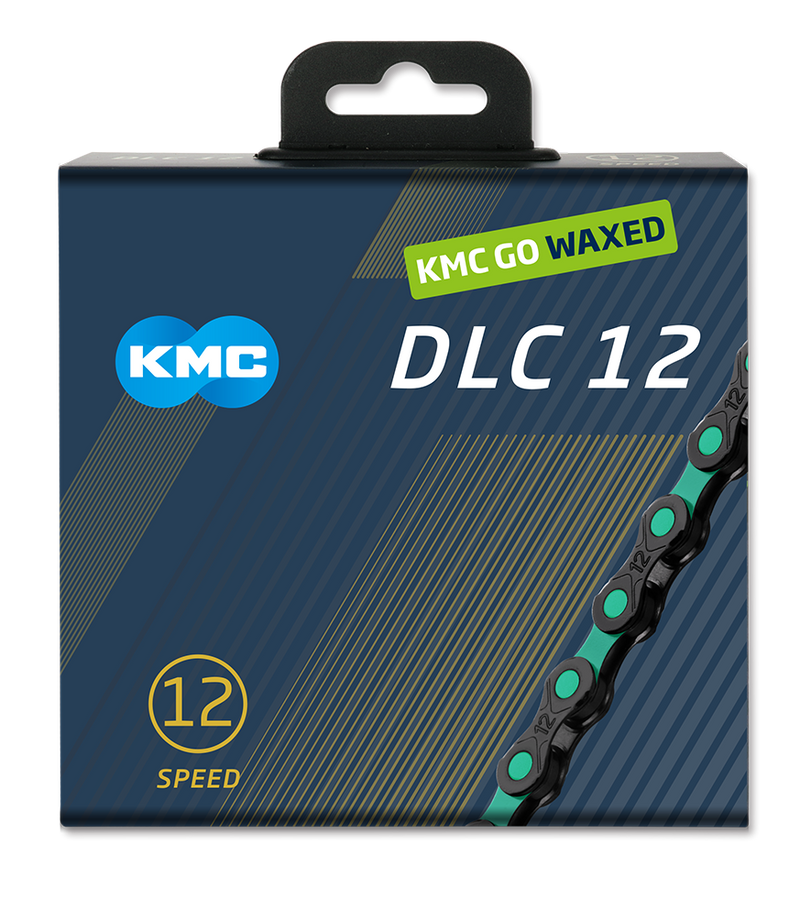 Kmc chain dlc12 126l box waxed 12-speed black celeste