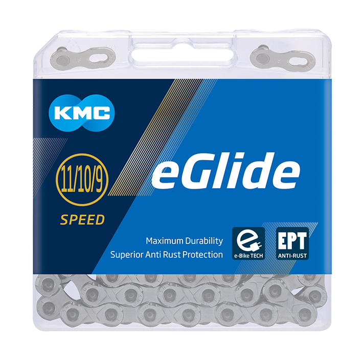 Kmc ketting eglide 9 11 speed shimano 118 links ept zilver incl missinglink