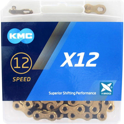 KMC Fietsketting X12 Ti-N Goud Zwart 126 Schakels