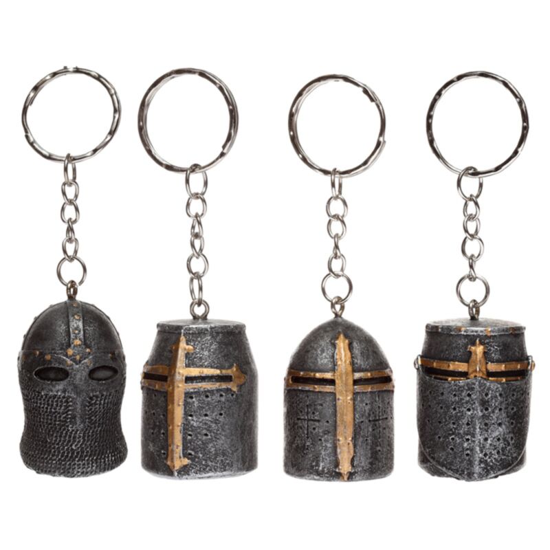 Middeleeuwse ridder helm sleutelhanger