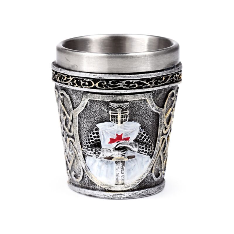 Middeleeuwse witte ridder borrelglaasje shot glas