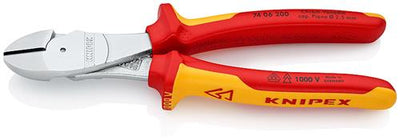 Knipex kracht-zijsnijtang verchroomd 200 mm - 7406200