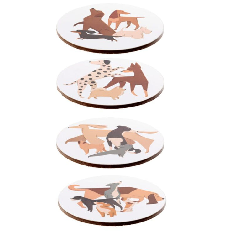 Barks hond set 4 onderzetters