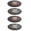 Schedel rozen set 4 onderzetters
