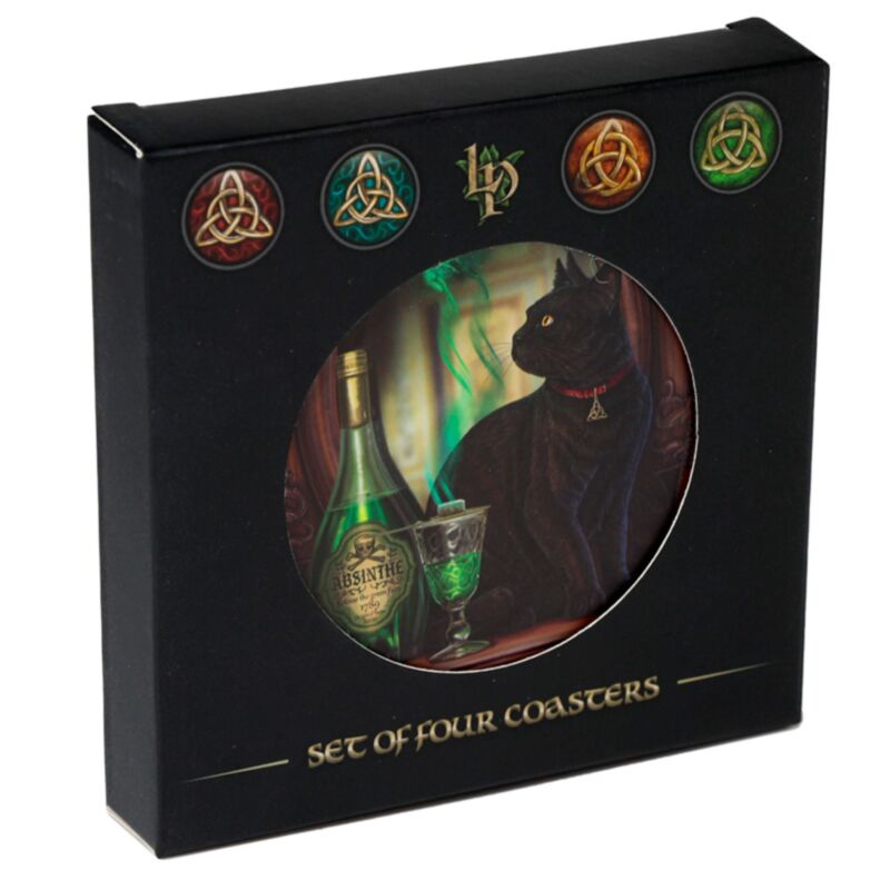 Lisa parker magische kat set 4 onderzetters