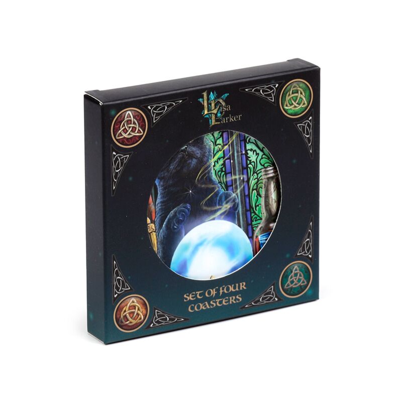 Lisa parker magische katten set 4 onderzetters (nieuw 2025)
