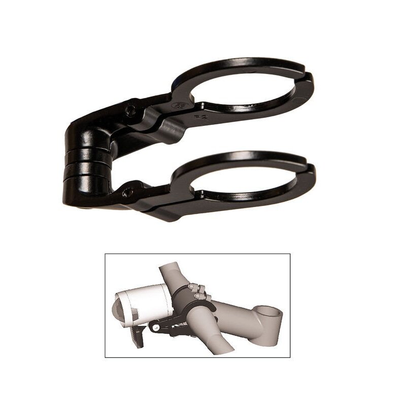 Herrmans koplampbeugel fl-brk 31,8mm aluminium zwart
