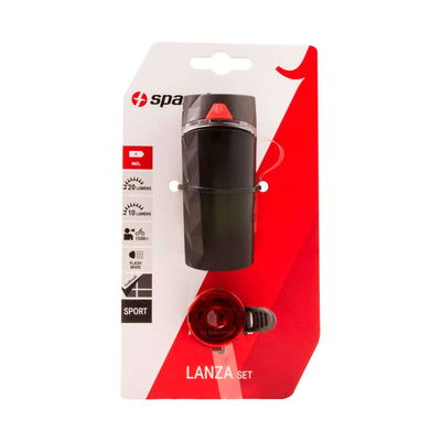 Verlichtingsset Spanninga Lanza + Dot Rear Batterij