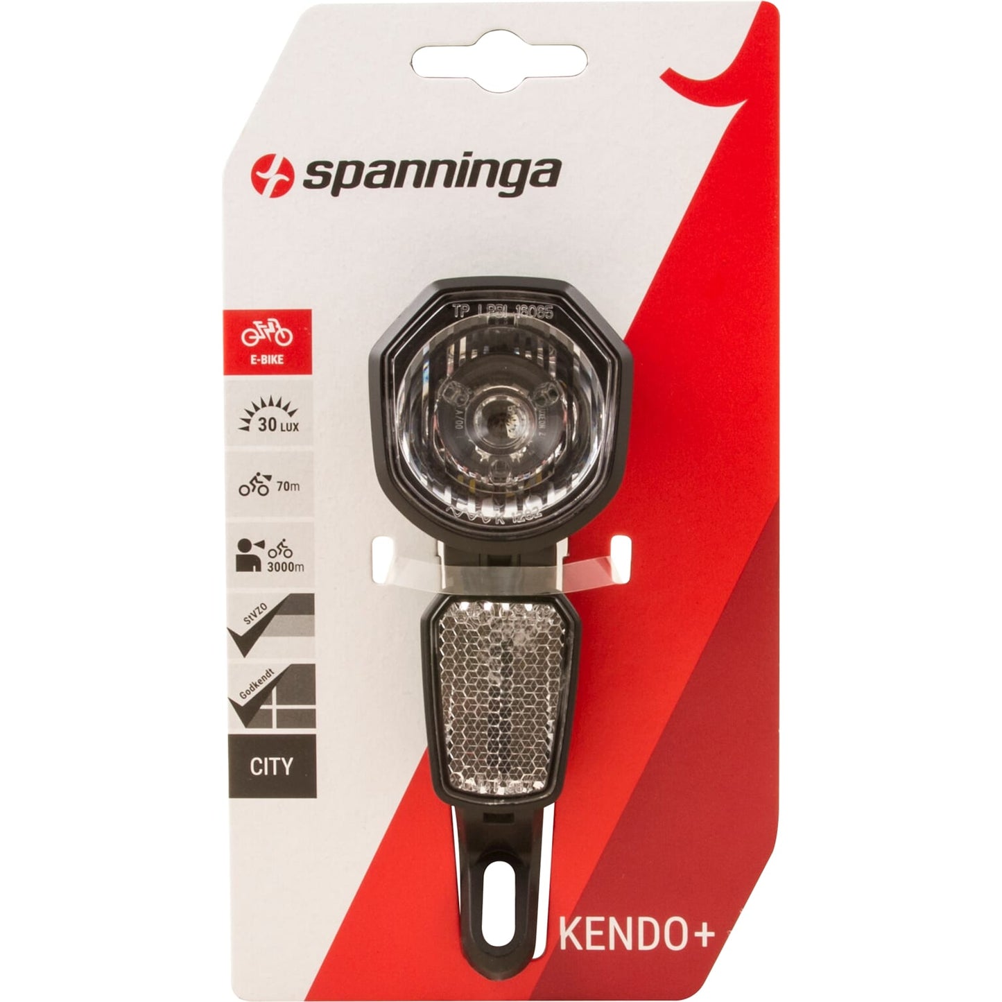 Spanninga koplamp kendo xe e-bike 6-36vdc zwart op blister