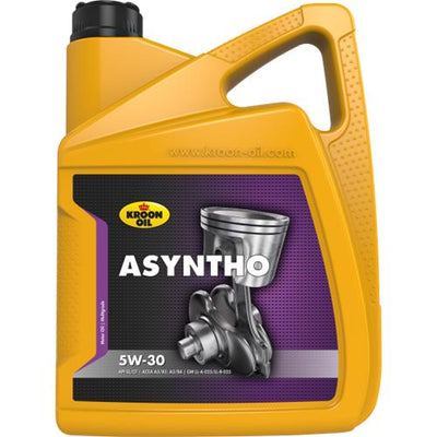 Kroon-oil asyntho 5w-30 motorolie - geschikt voor benzine en diesel - 5 liter - synthetisch