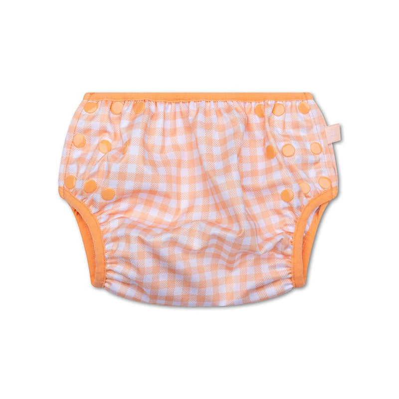 Sunset grid | oranje wit wasbare zwemluier