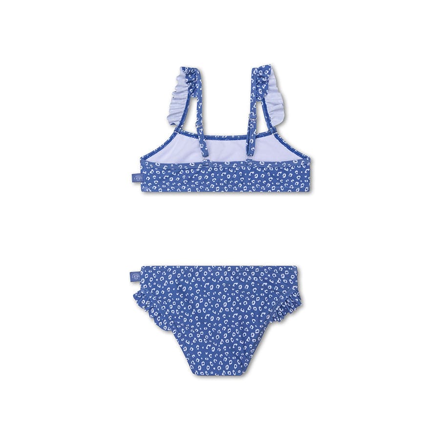 Leopard | blauw meisjes uv bikini