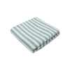 Resort stripe | groen witte katoenen handdoek 180 x 90 cm