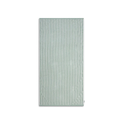 Resort stripe | groen witte katoenen handdoek 180 x 90 cm
