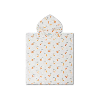 Jungle | meerkleurige hydrofiele strandponcho 65 x 65 cm
