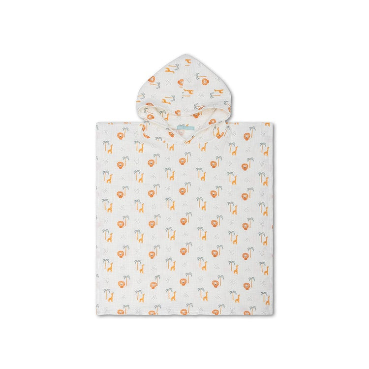 Jungle | meerkleurige hydrofiele strandponcho 65 x 65 cm