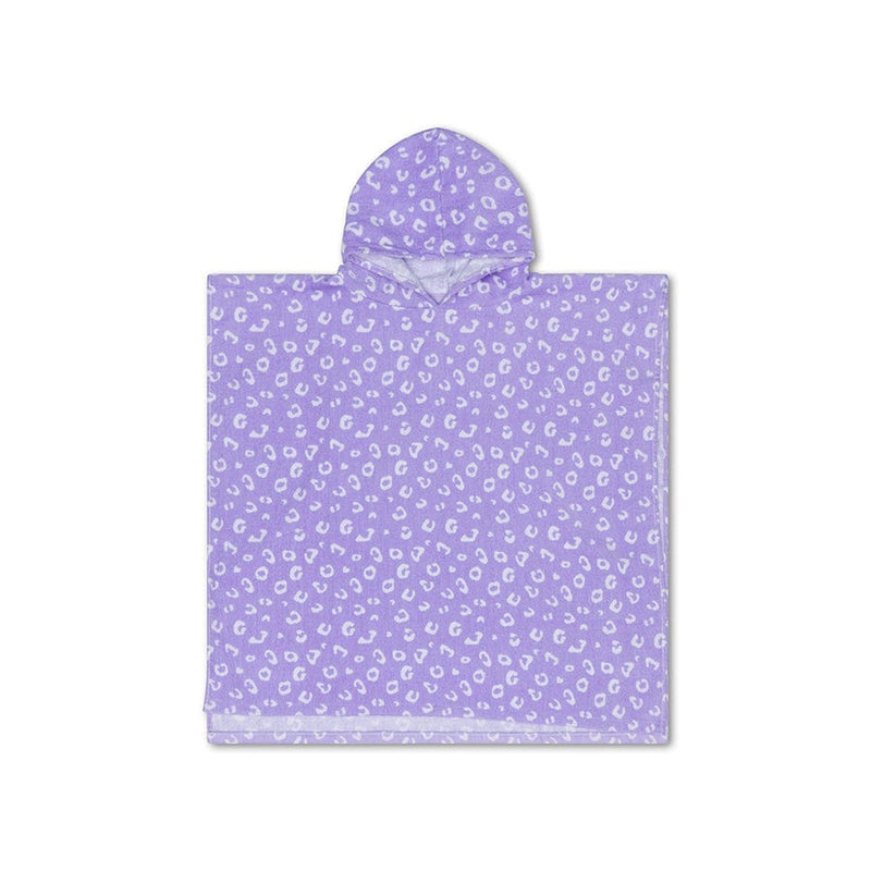 Leopard | lila strandponcho 65 x 65 cm