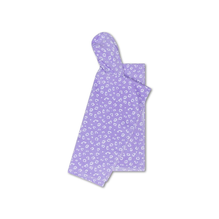 Leopard | lila strandponcho 65 x 65 cm