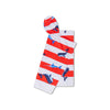 Ocean stripes | rood witte strandponcho 65 x 65 cm