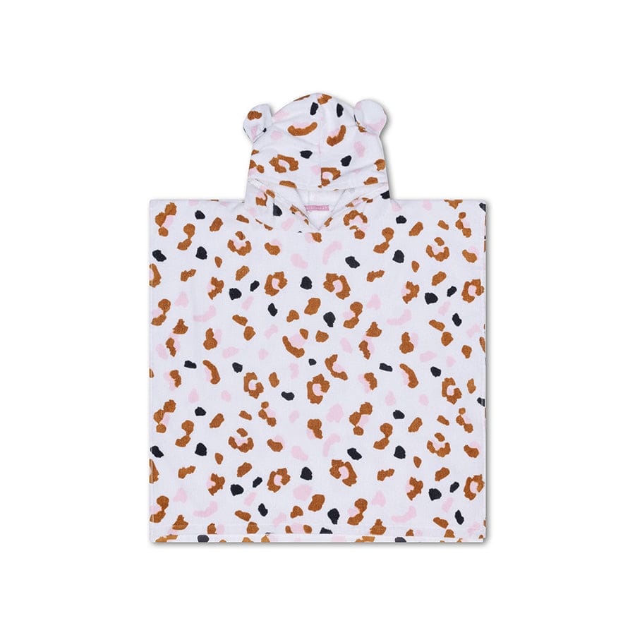 Leopard | kaki strandponcho 65 x 65 cm