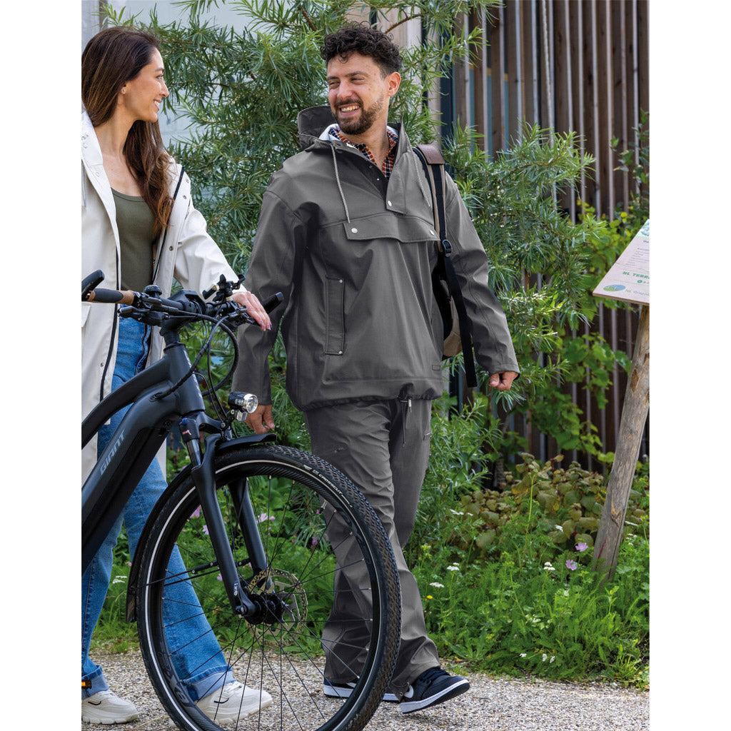 Mirage regenjas rainfall closed jacket - maat xl - gemaakt van polyester soft touch - earl grey