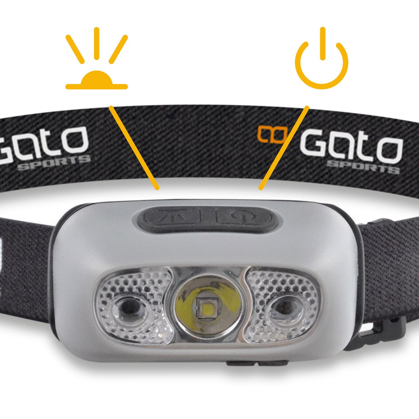 hoofd- helmlamp USB grijs one-size