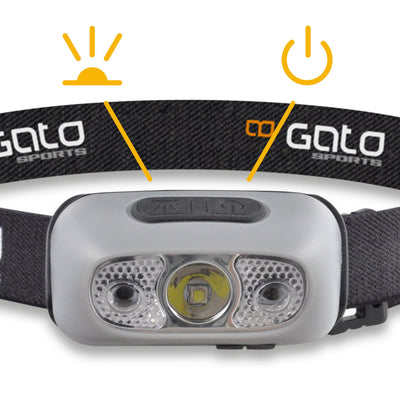 hoofd- helmlamp USB grijs one-size