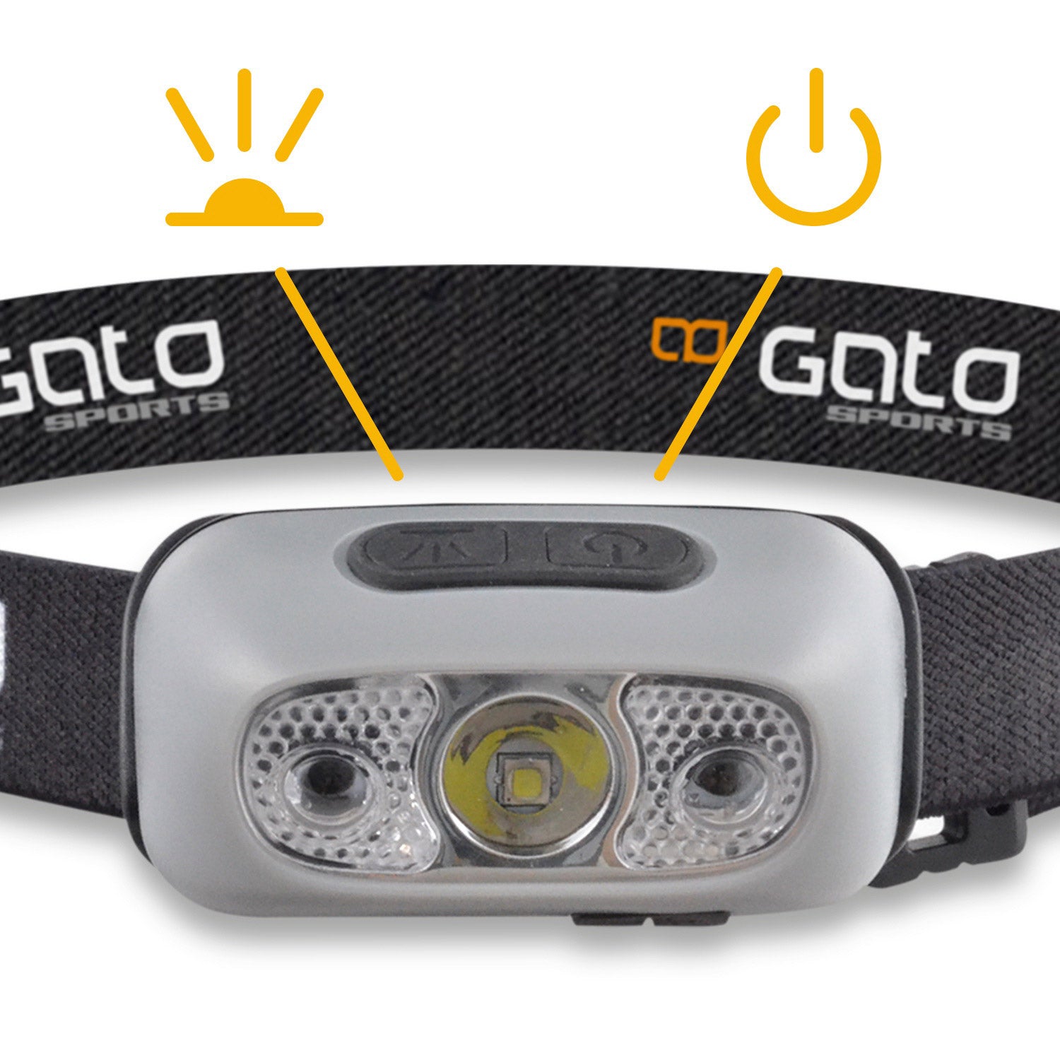 hoofd- helmlamp USB grijs one-size
