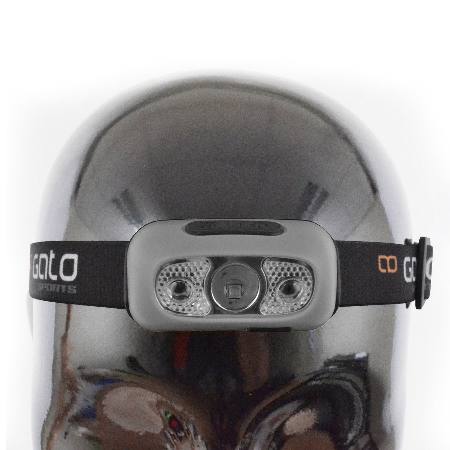 hoofd- helmlamp USB grijs one-size