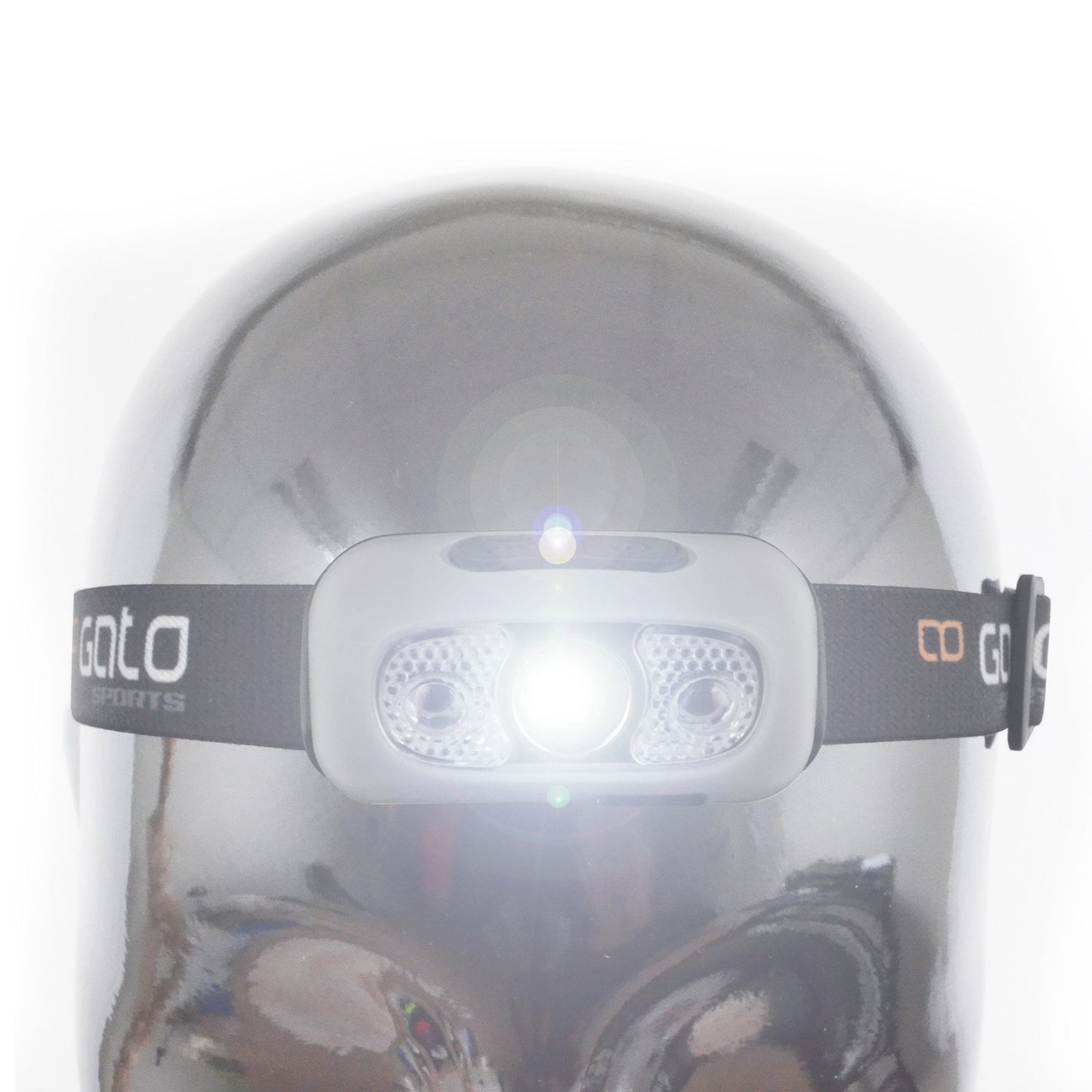 hoofd- helmlamp USB grijs one-size