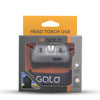 hoofd- helmlamp USB grijs one-size