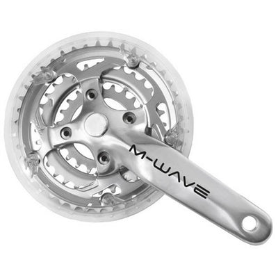 M-wave crankstel 42 32 22 alu polish +2mm