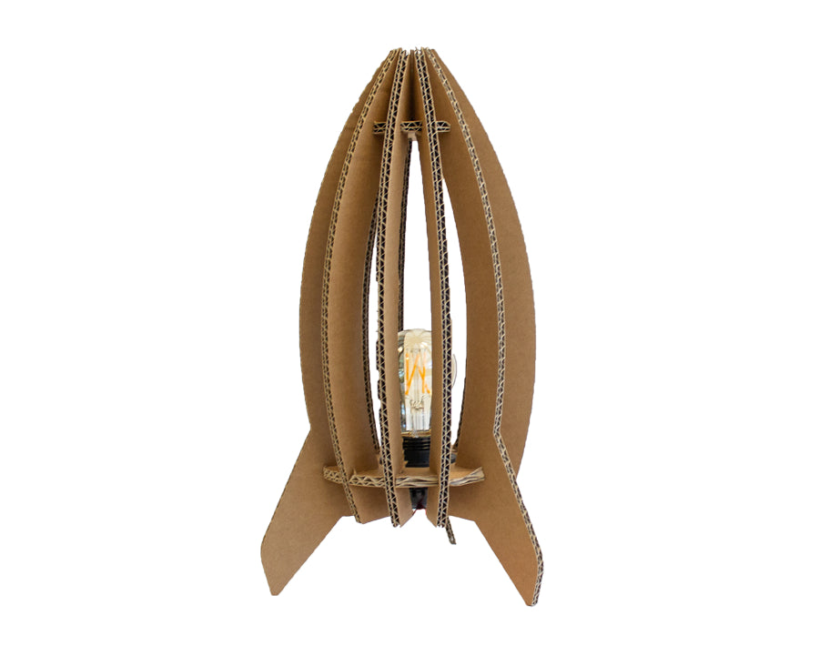 Kartent kartonnen tafellamp raket - meise