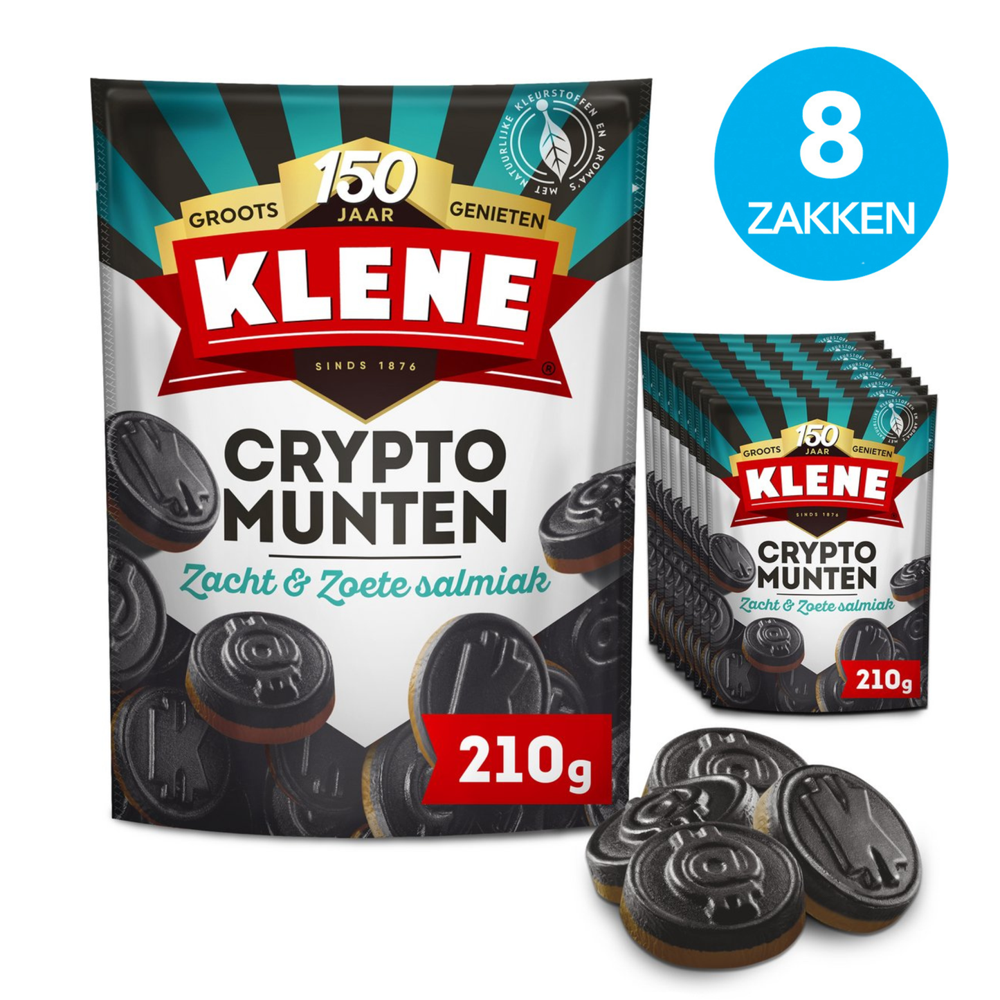 Klene cryptomunten (8x 210 gr)