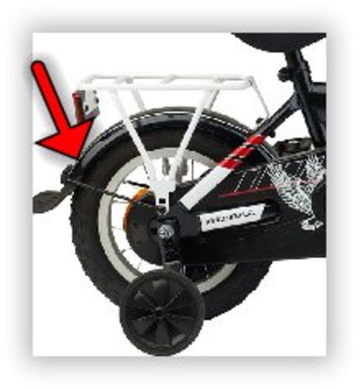 Batavus spatbord achter +stang 12,5 zwart