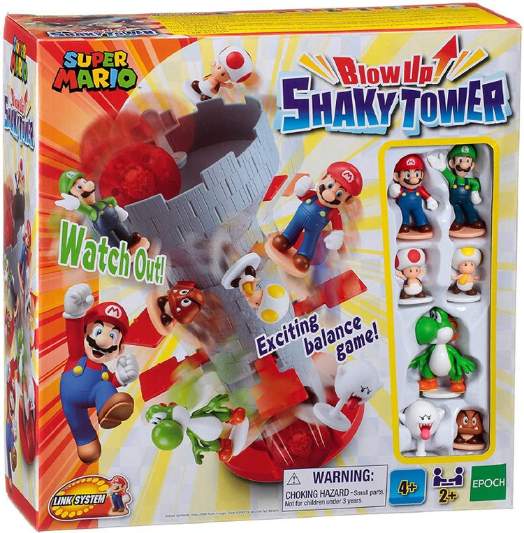Epoch games super mario blow up! shaky tower – evenwichtsspel met 7 verzamelbare super mario figuren