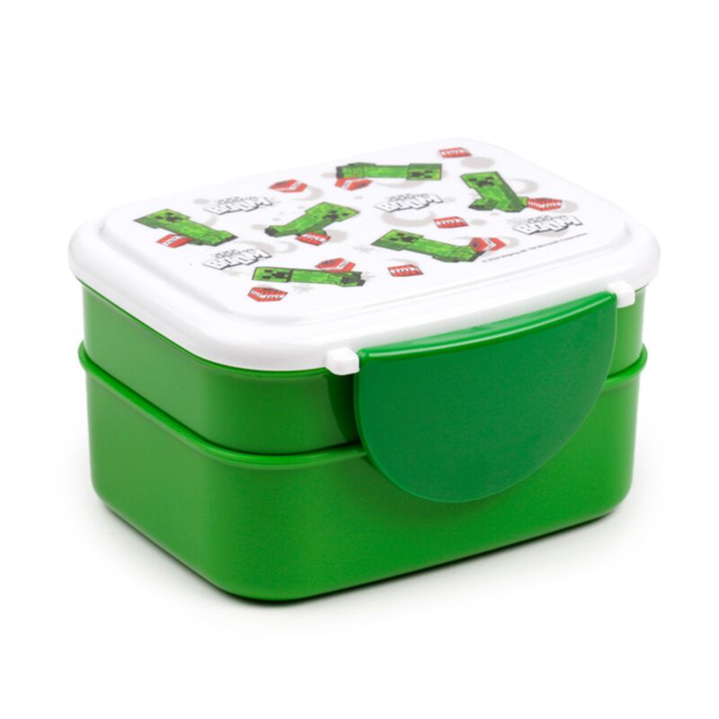 Union minecraft creeper tnt clip bento box lunchtrommel met bestek