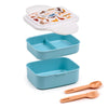 Feline fine kat clip bento box lunchtrommel met bestek
