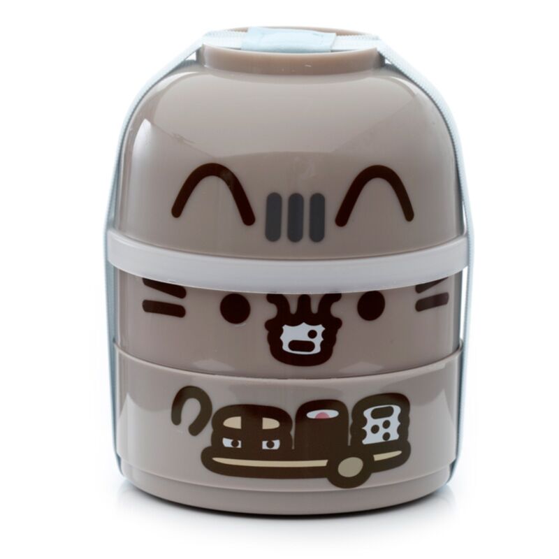 Union pusheen - gestapelde ronde bento box lunchtrommel