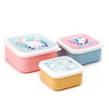 Set 3 lunch box s m l unicorn magic