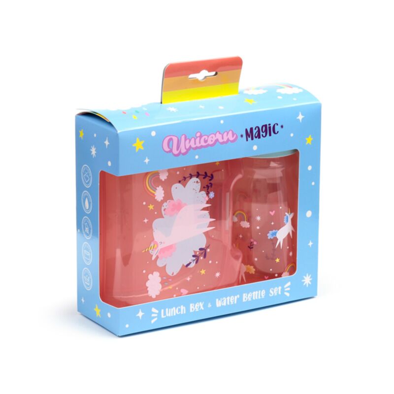 Unicorn magiclunchbox drinkfles set