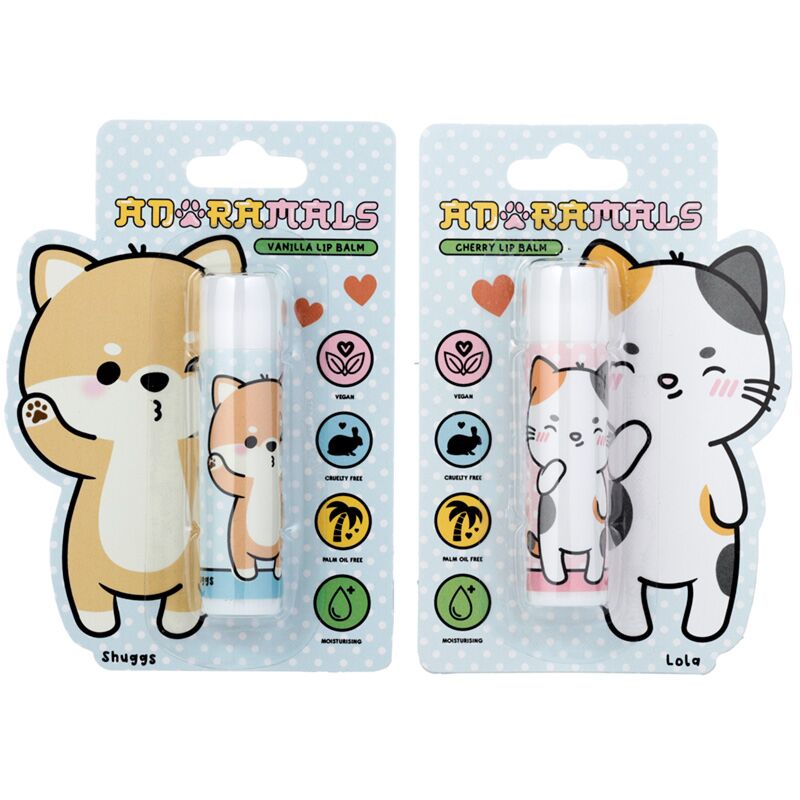 Kat shiba inu adoramals lipbalsem stick - kersen vanille